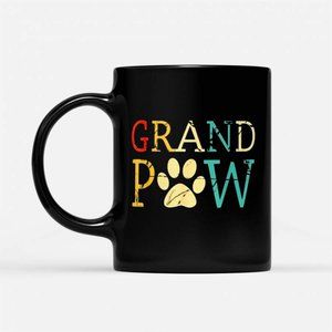 Grand Paw Dog Shirt Grandpaw Grandpa Lover Dog Coffee Mug, Funny Tea Cup 11oz